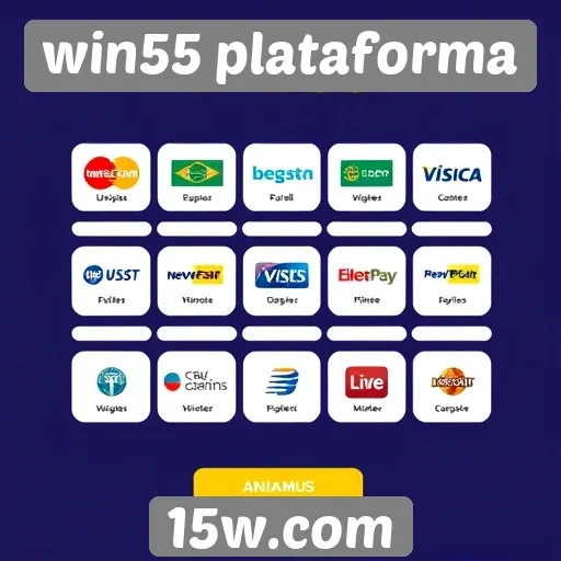 Opções de pagamento disponíveis na Win55 plataforma